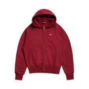 ZIP HOODIE WINE RED