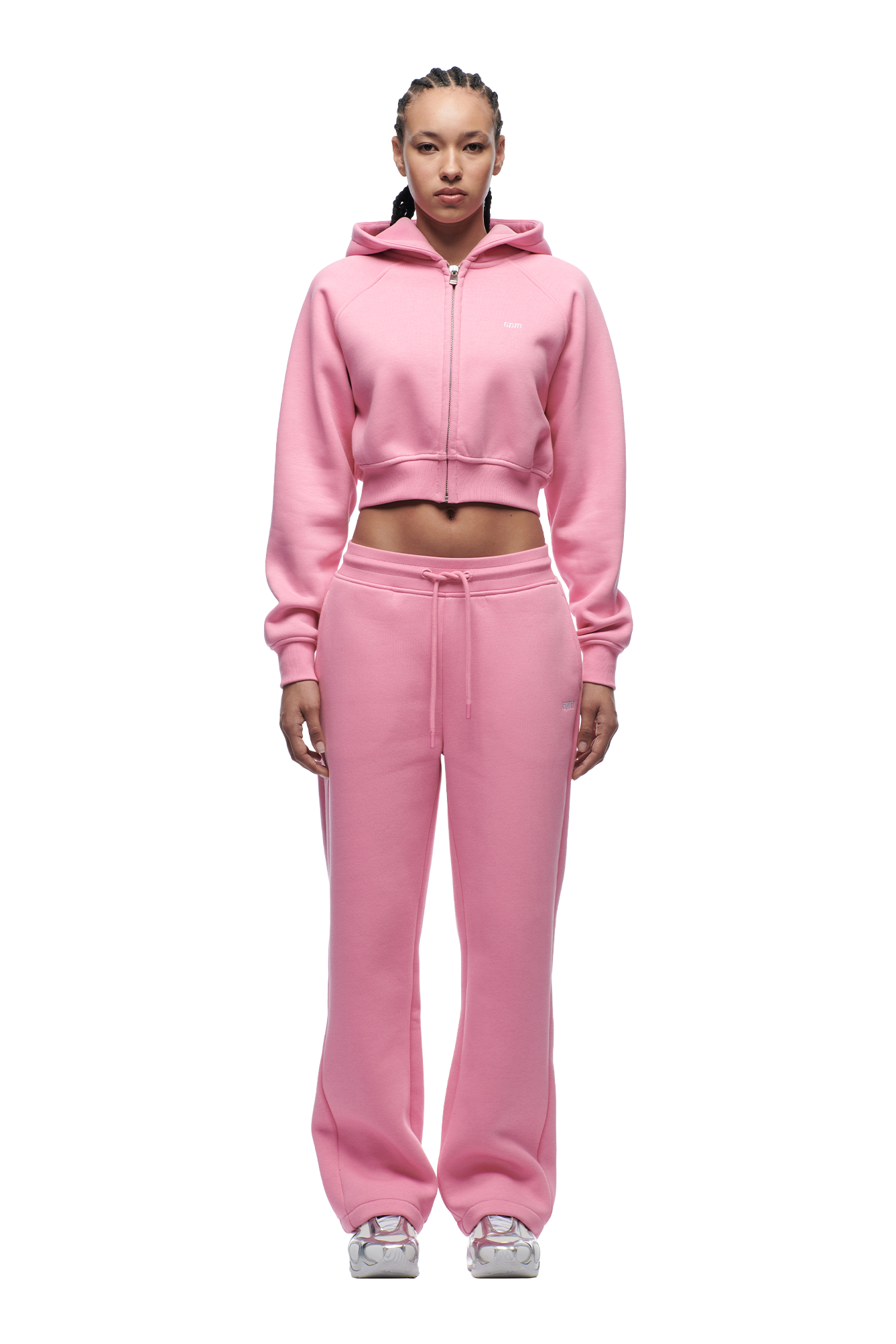 WMNS CROPPED ZIP HOODIE BUBBLEGLOW