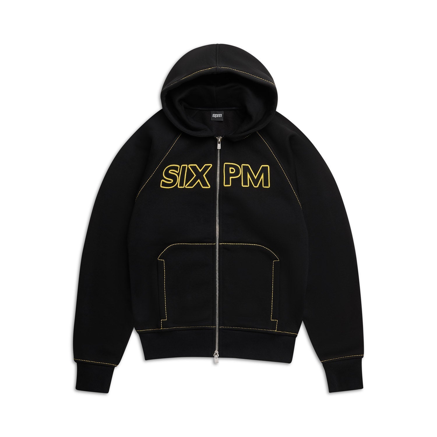 WORDMARK ZIPPER HOODIE BLACK