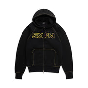 WORDMARK ZIPPER HOODIE BLACK