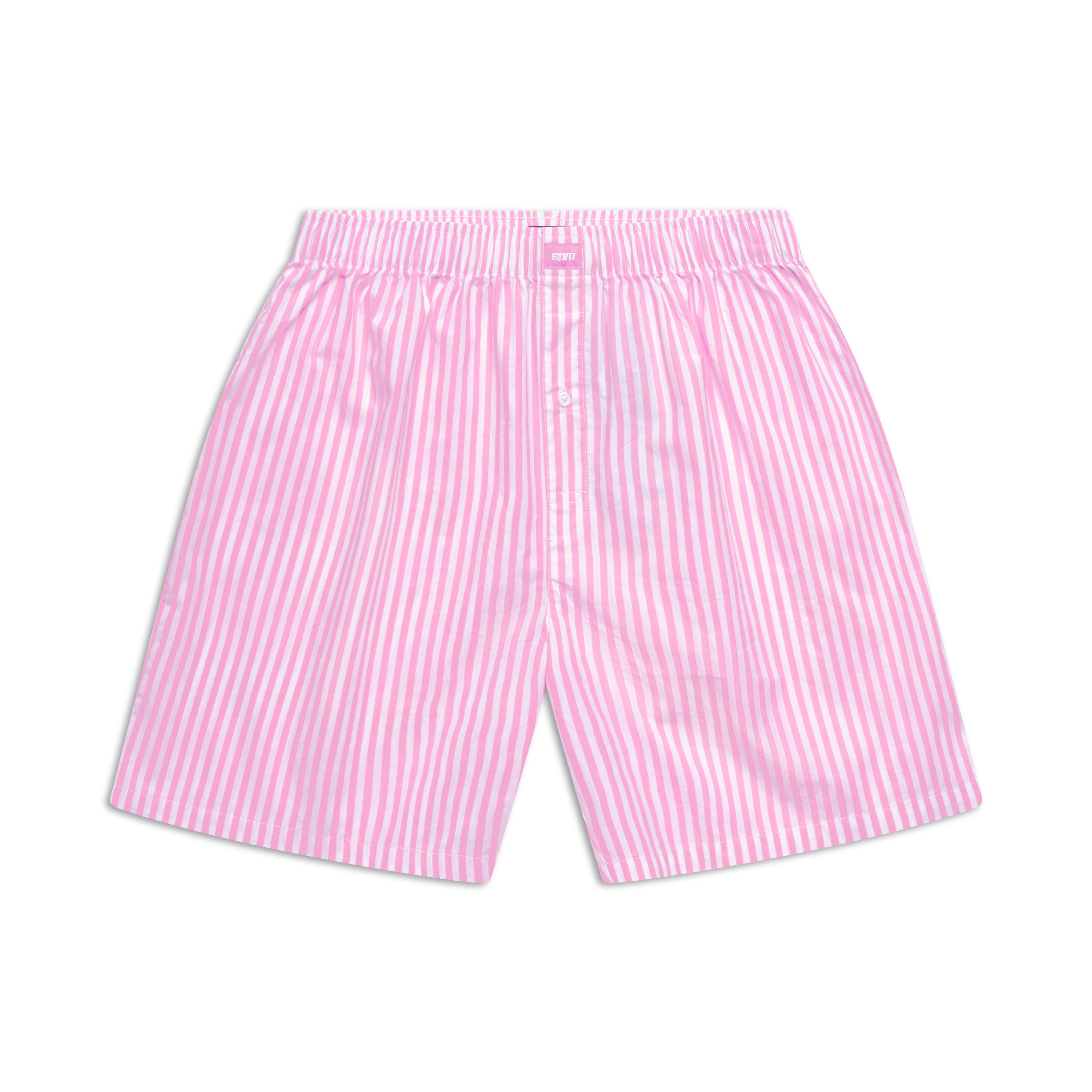 WOVEN BOXER SHORTS PINK/WHITE