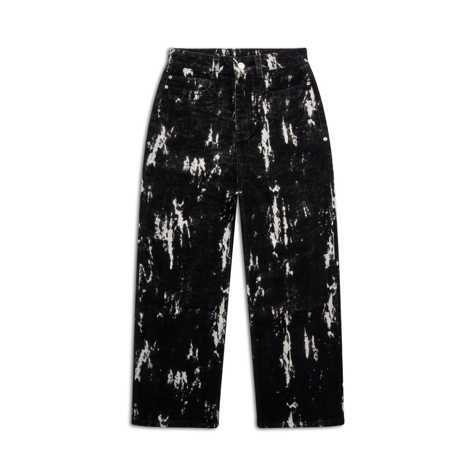 SPECKLED VELVET DENIM BLACK/WHITE