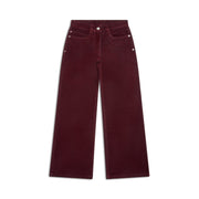 WMNS VELVET DENIM BORDEAUX RED