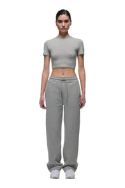 WMNS CROPPED T-SHIRT GREY MELANGE