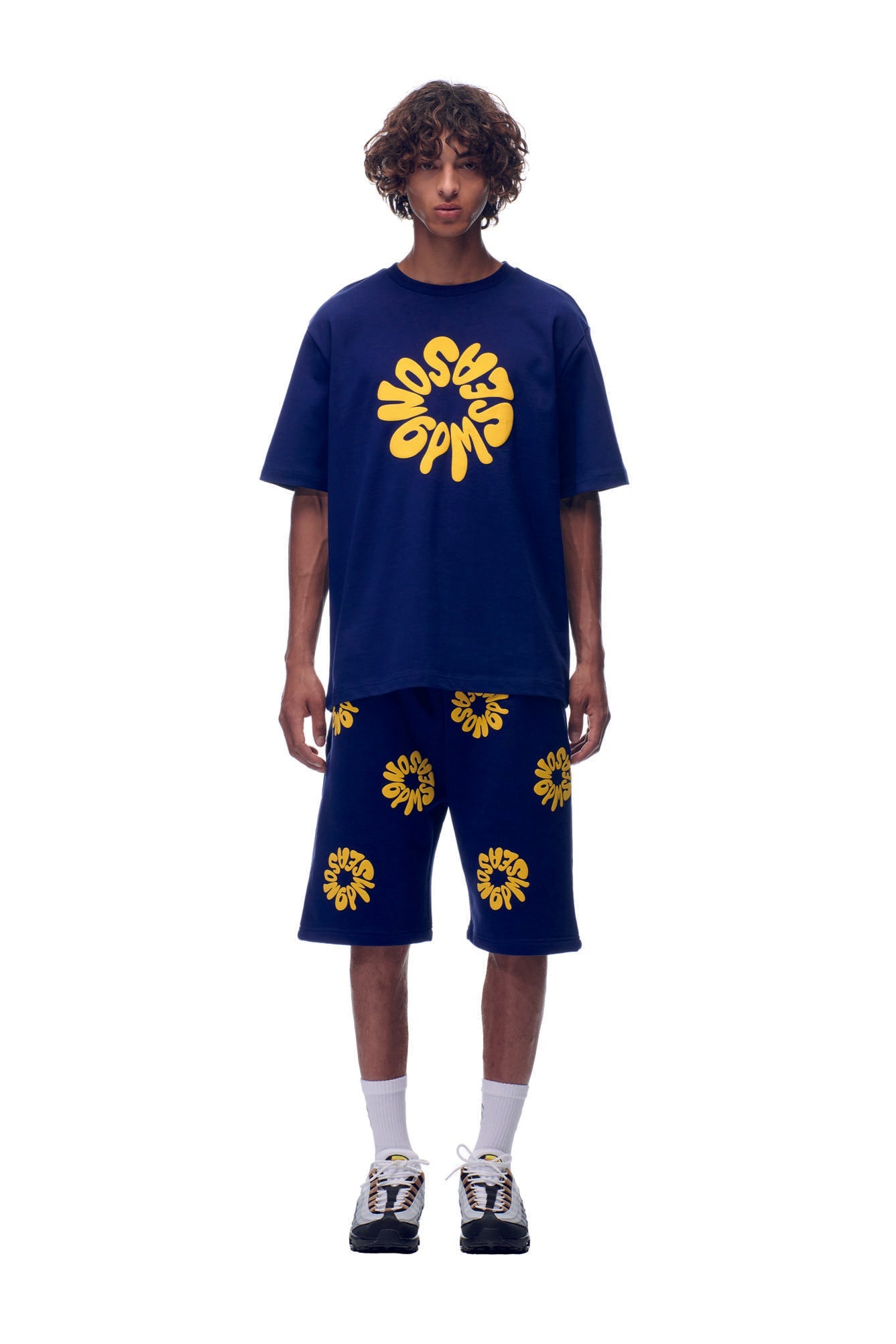 T-SHIRT FLOWER NAVY