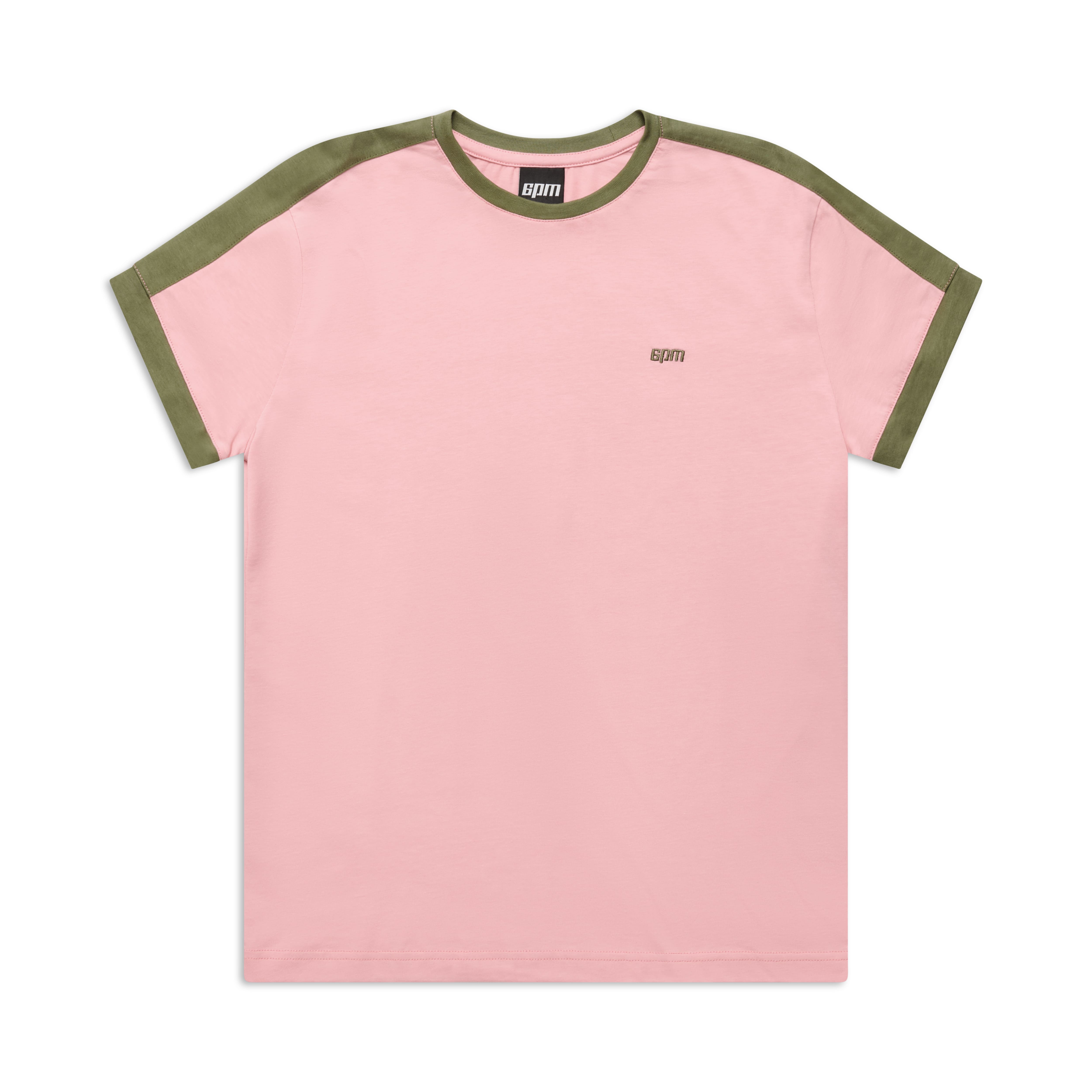 SLIM FIT RINGER TEE PINK