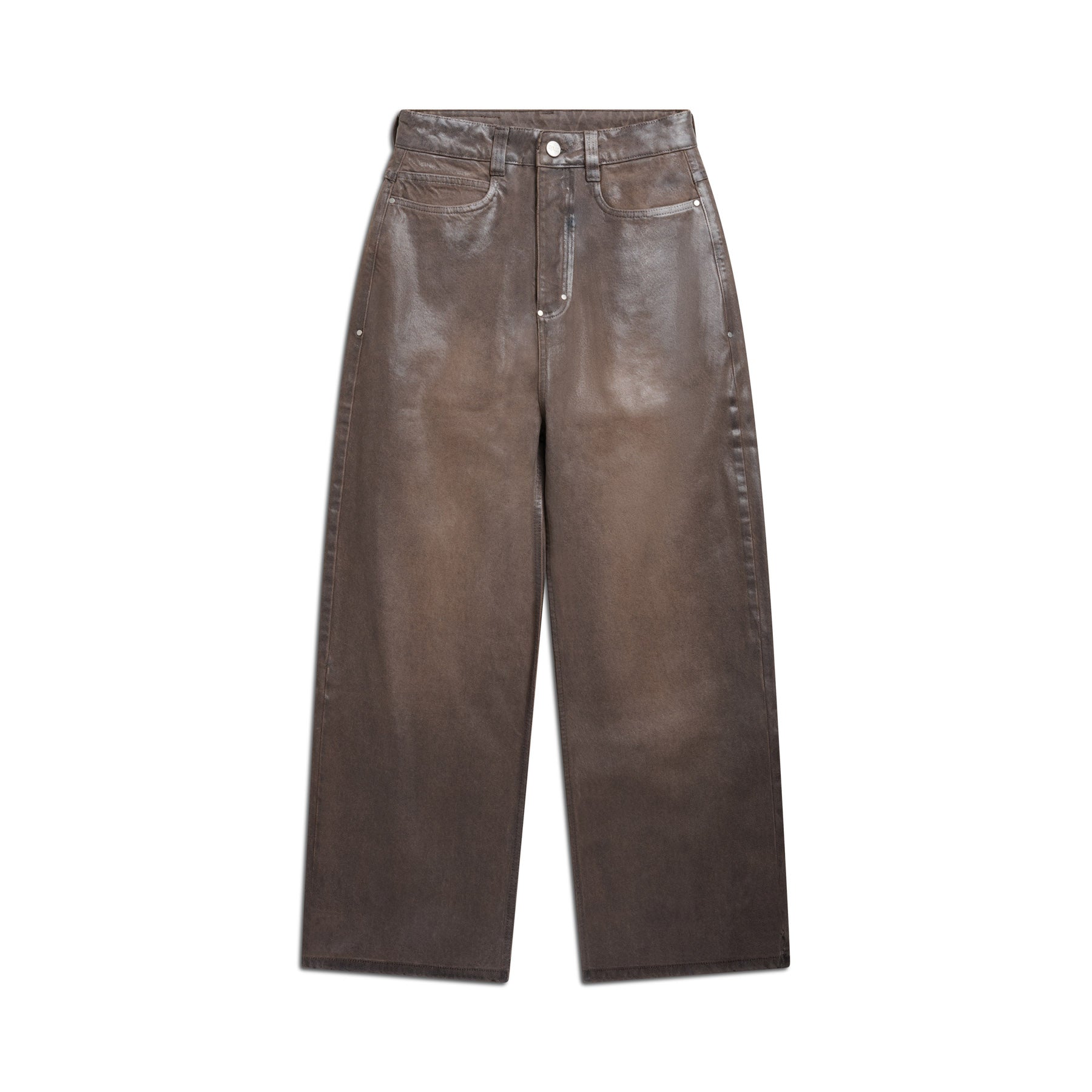 WAX COATED DENIM BROWN