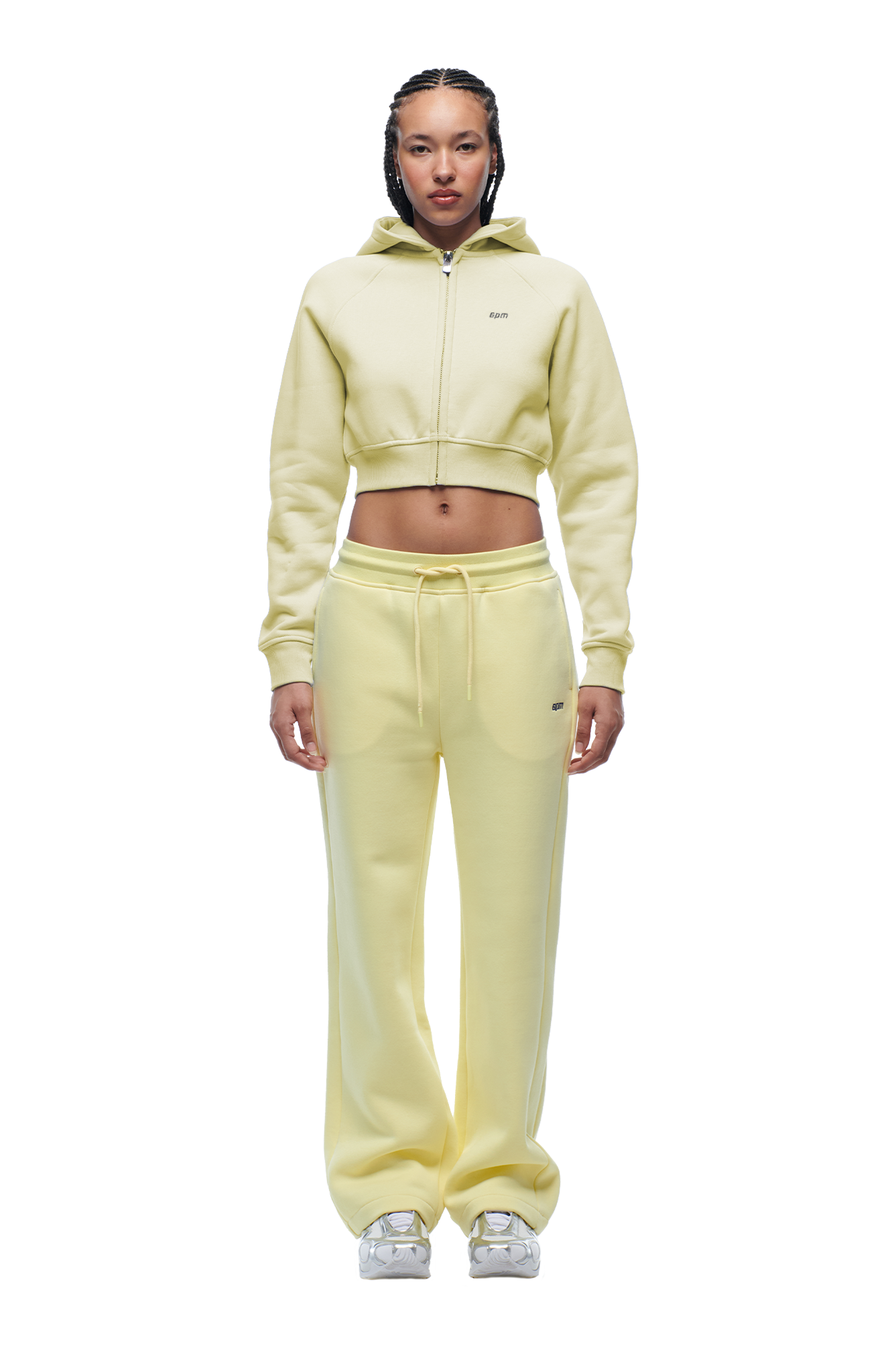 WMNS CROPPED ZIP HOODIE BUTTERCREAM