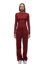 WMNS LONGSLEEVE WINE RED