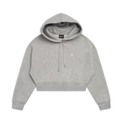 WMNS CROPPED HOODIE GREY MELANGE